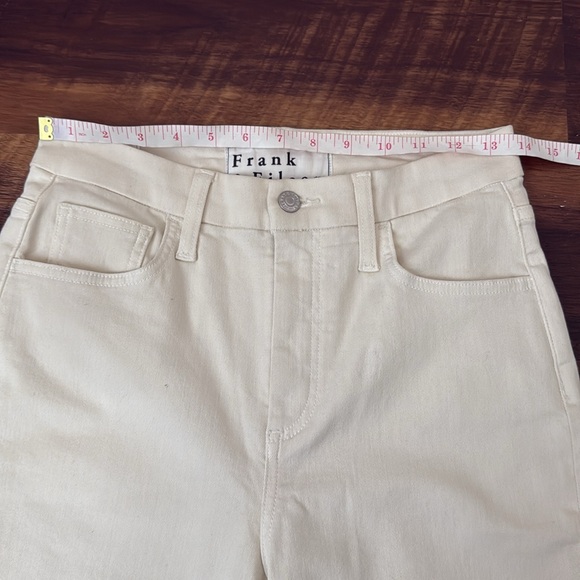 EUC Frank & Eileen KILLIAN Kick Flare Ivory Crop Denim Jeans size 4 27 - Picture 8 of 11